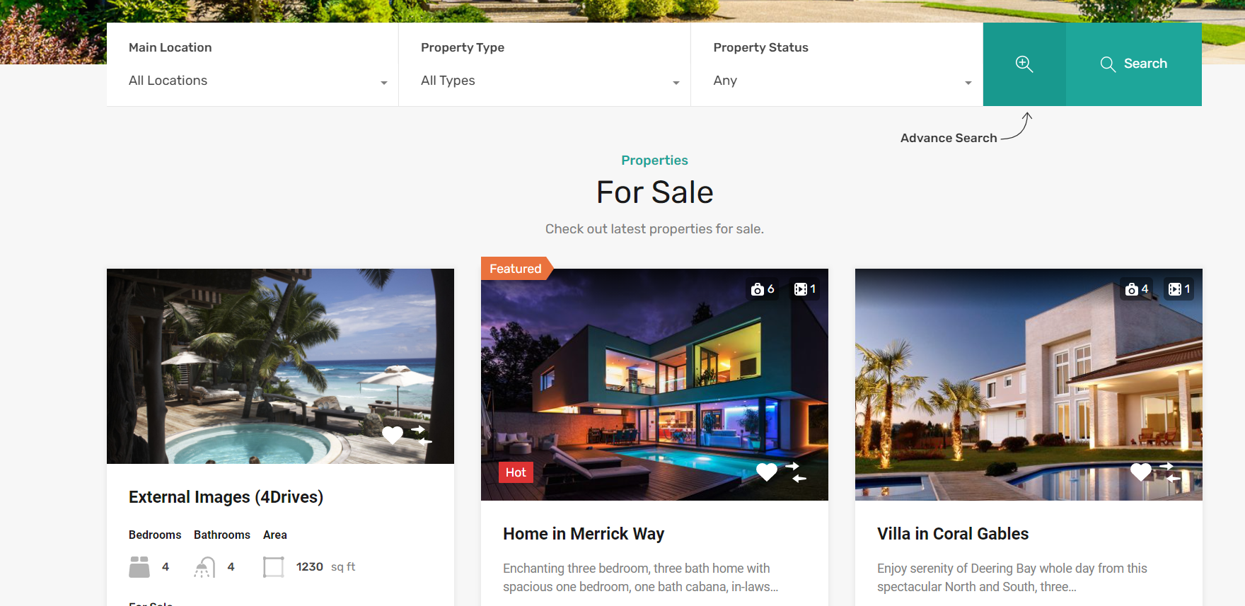 The 'Modern' design variation for Realhomes Pro real estate theme, working with External Images The 'Modern' design variation for Realhomes Pro real estate theme, working with External Images