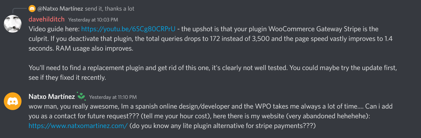 Recommendation to find an alternative Stripe plugin to fix WooCommerce variations speed.