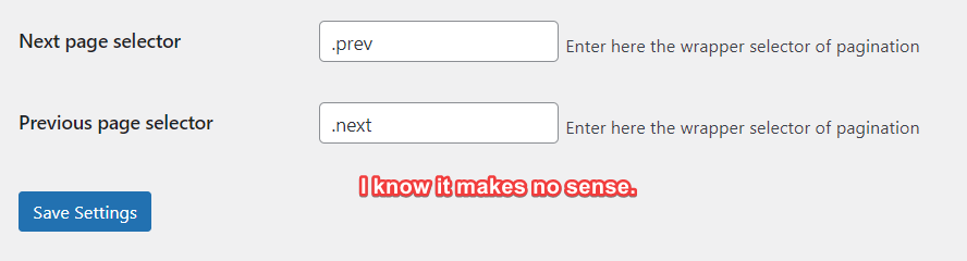 Themify selectors switched into the correct boxes